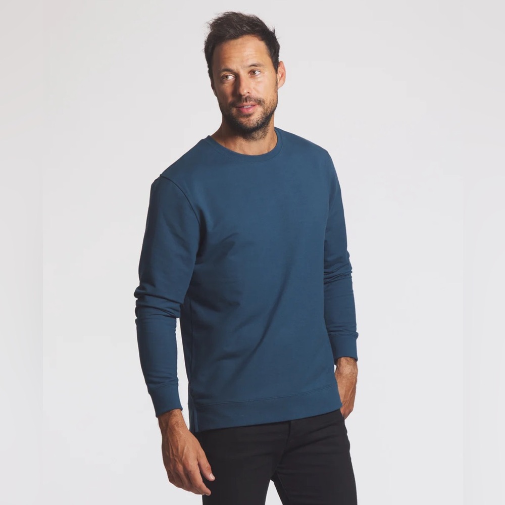 Like New Cuts Hyperloop Split Hem Pullover Crewneck Sweatshirt Blue Men’s Large